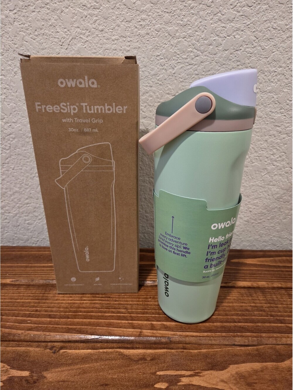 Owala FreeSip SWAY Stainless Steel Insulated Water Bottle 30oz Eucalyptus